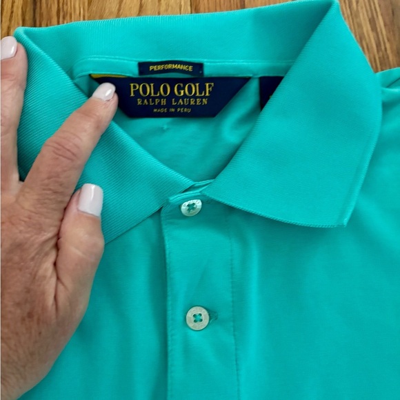 Polo Golf Performance Ralph Lauren Bright Blue Polo Shirt Medium - Picture 3 of 9